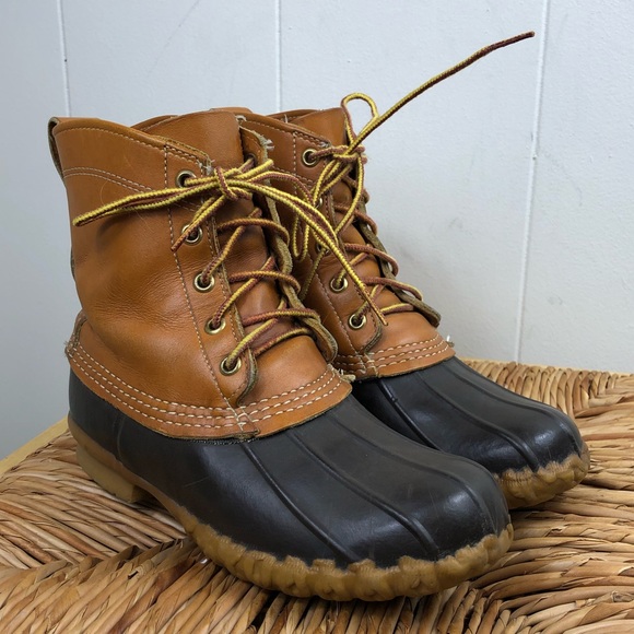 L.L. Bean Shoes - Vintage LL Bean Duck Boots Maine Hunting Shoe Rubber Leather Boots Sz 6